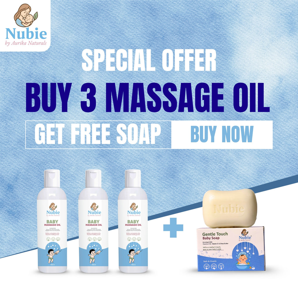 Buy 3 Baby Massage Oils Get 1 Baby Soap Free